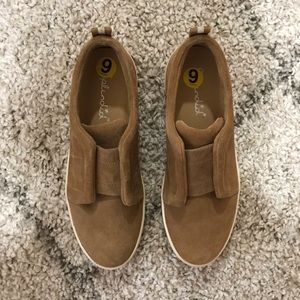 NWOT Tan Slip-on Sneakers